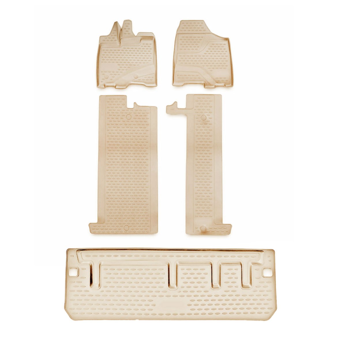 Toyota Sienna 3D Floor-Trunk Mats - Omac - Beige - 2013-2020